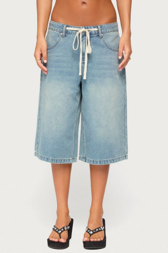 Edikted Jaci Denim Bermuda Shorts #1