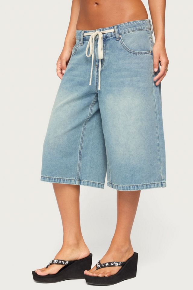 Edikted Jaci Denim Bermuda Shorts #2