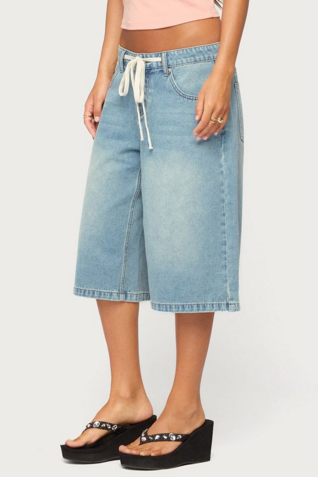 Edikted Jaci Denim Bermuda Shorts #3