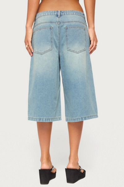 Edikted Jaci Denim Bermuda Shorts