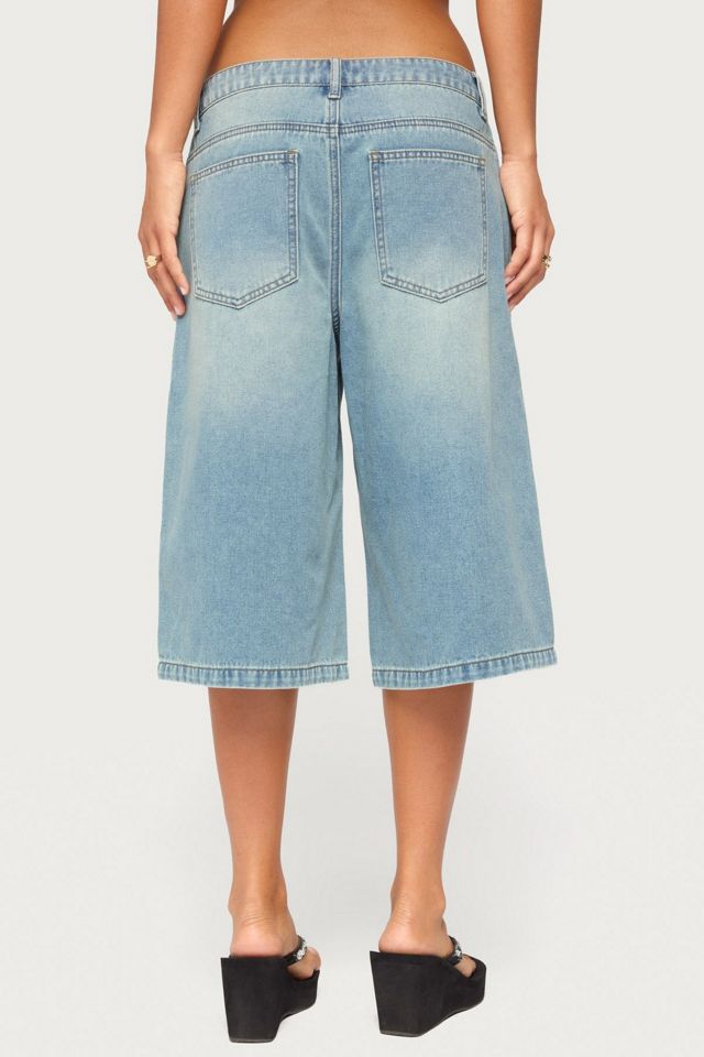 Edikted Jaci Denim Bermuda Shorts #4