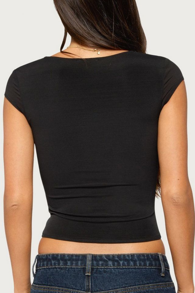 Edikted Airlie Hook & Eye Mesh Corset #4
