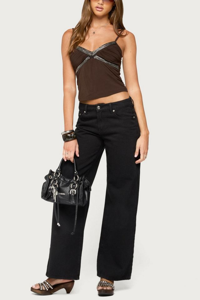 Edikted Aika Beaded Ruched Tank Top #1
