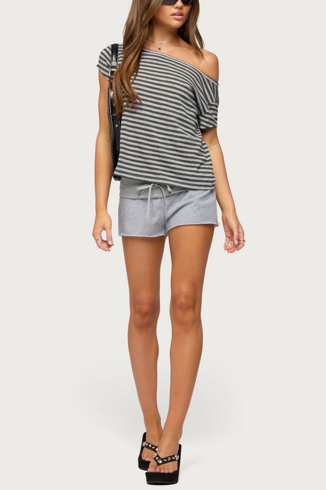 Edikted Chanelle Off Shoulder Striped Top #1