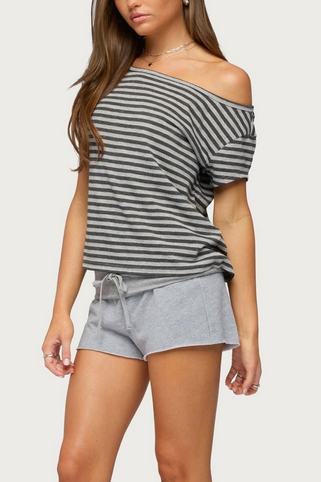 Edikted Chanelle Off Shoulder Striped Top #3