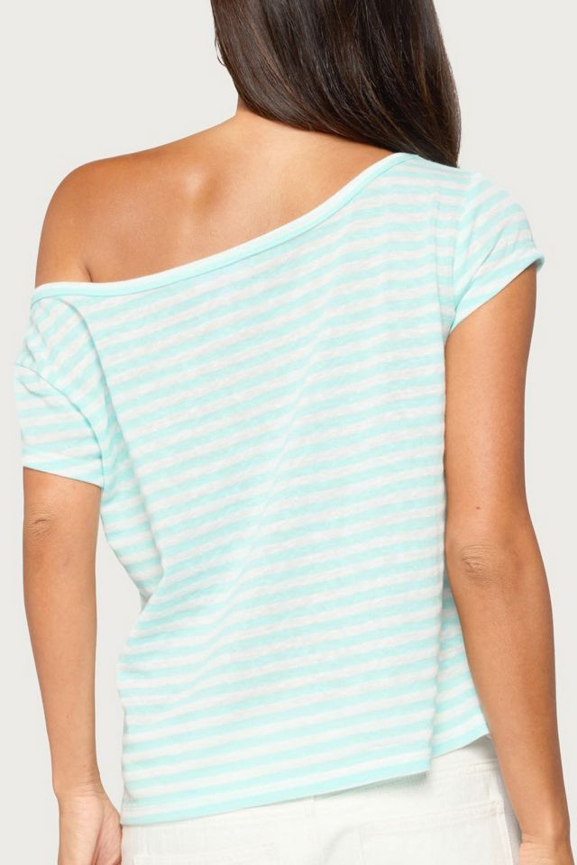 Edikted Chanelle Off Shoulder Striped Top #4