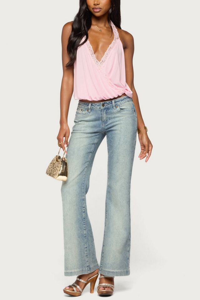 Edikted Eilen Lacey Wrap Halter Top #1