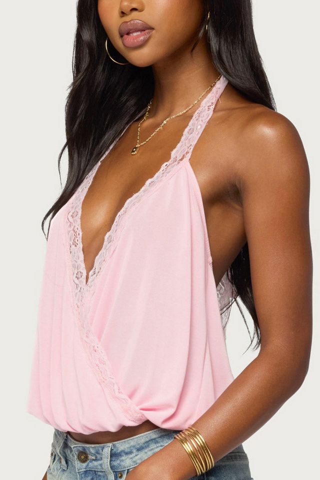 Edikted Eilen Lacey Wrap Halter Top #2