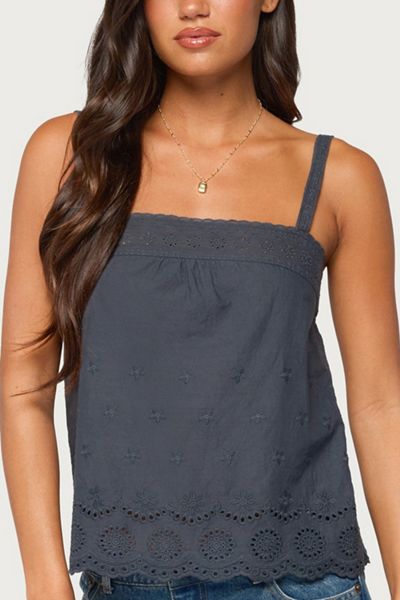Edikted Esma Scalloped Eyelet Top