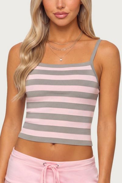 Edikted Harla Striped Knit Bandage Top