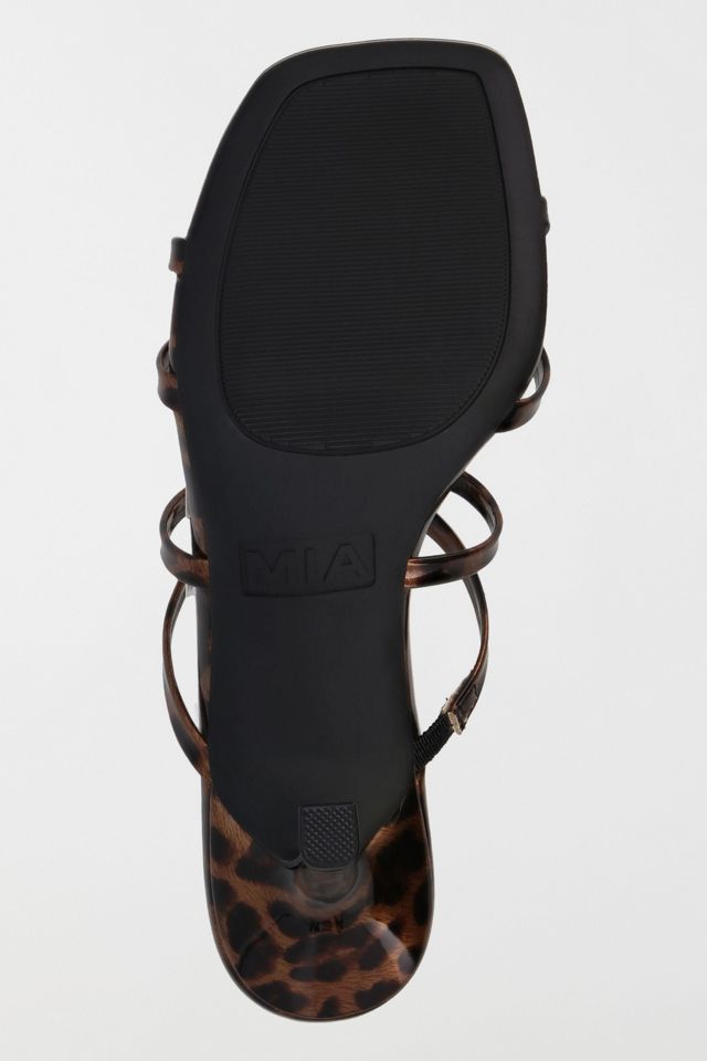 MIA Sonja Leopard Bow Heeled Sandal #4
