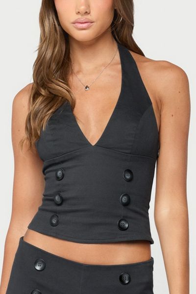 Edikted Leala Button Halter Top