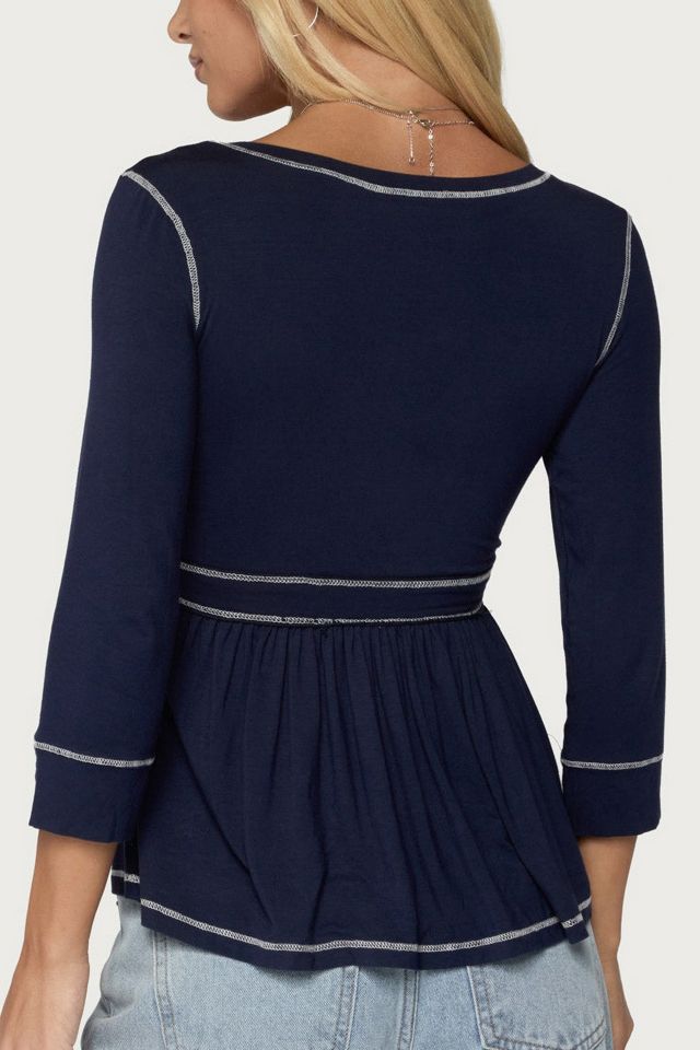 Edikted Parah Contrast Babydoll Top #4