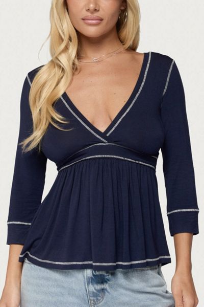 Edikted Parah Contrast Babydoll Top