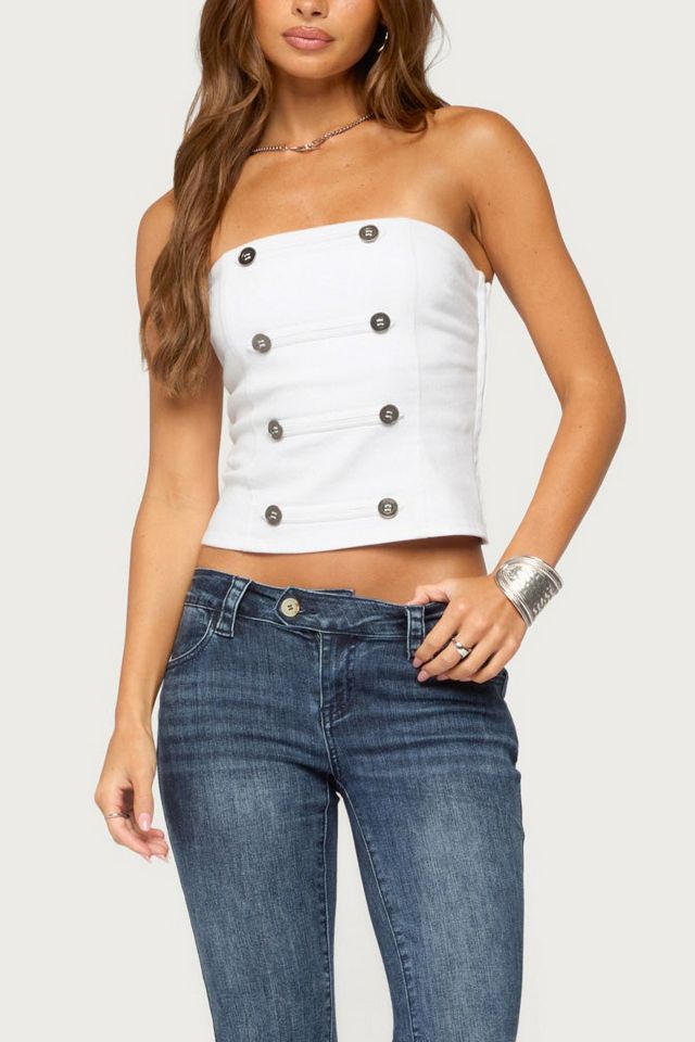 Edikted Tanda Napoleon Strapless Top #3