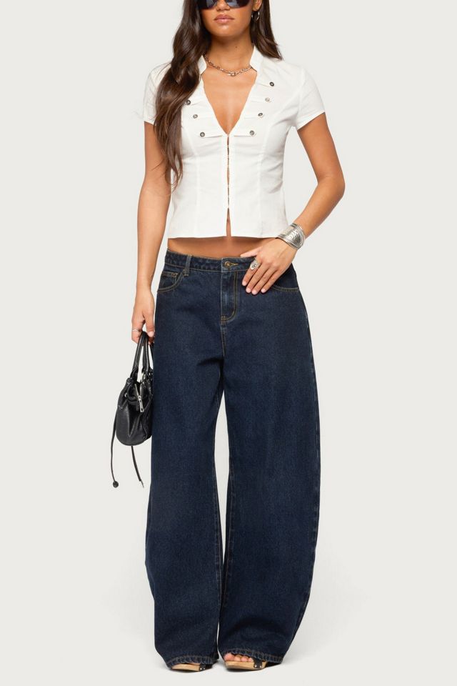 Edikted Yali Woven Napoleon Top #1