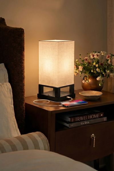 Brightech Maxwell LED USB Charging Table Lamp