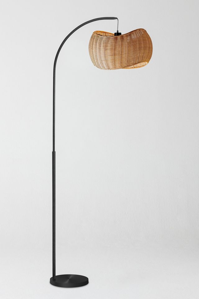 Brightech Wave Pendant LED Rattan Shade Floor Lamp #3