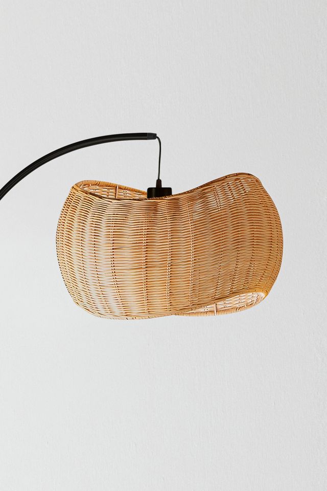 Brightech Wave Pendant LED Rattan Shade Floor Lamp #4