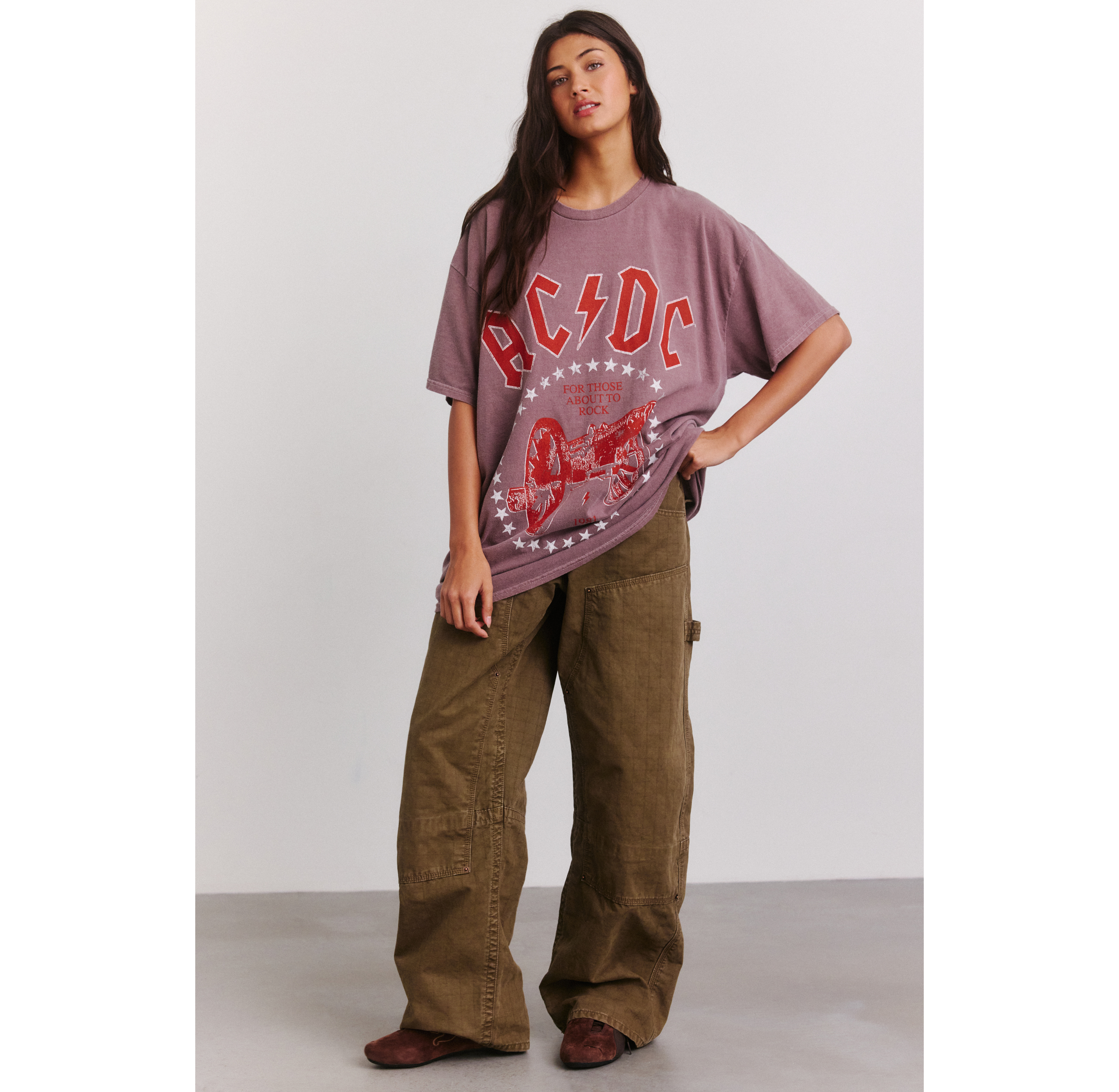 ACDC Those About To Rock Graphic Oversized Tee