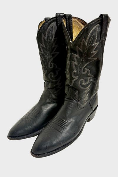 Vintage 1970's Dan Post Embroidered Cowboy Boots