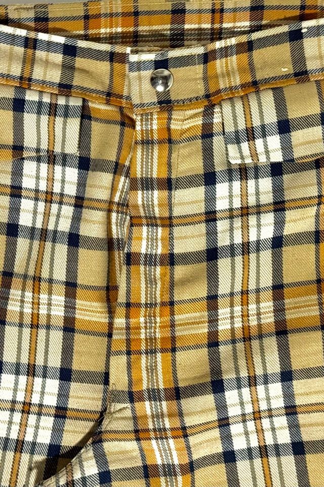 Vintage 1970's Check Bell Bottom Pants #2
