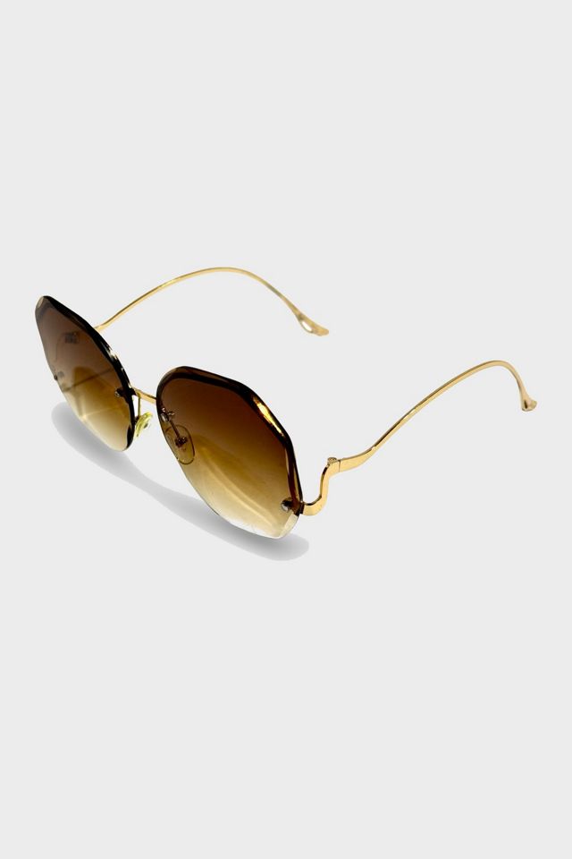 Vintage 1970's Rimless Gradient Sunglasses #1