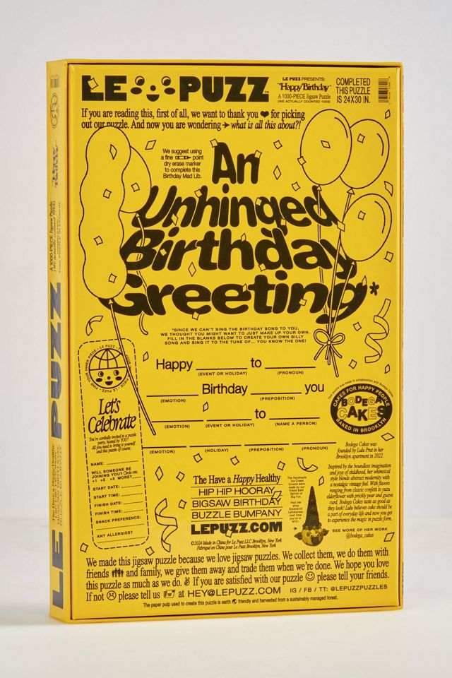 Le Puzz Happy Birthday Jigsaw Puzzle #1