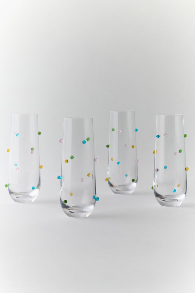 Dotted 10 oz Drinking Glass Set #1