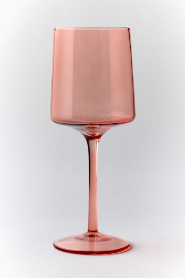 Tinted Square 14 oz Wine Glass Set #2
