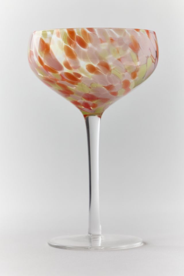 Speckle Stemmed 8 oz Coupe Cocktail Glass Set #2