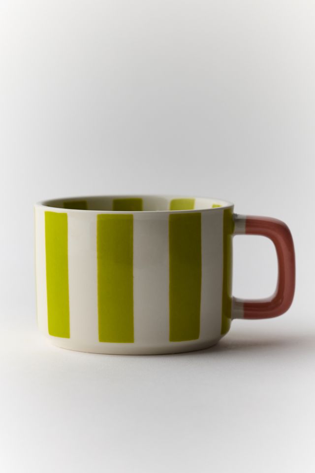 Striped Ceramic Coffee Mug Set #2
