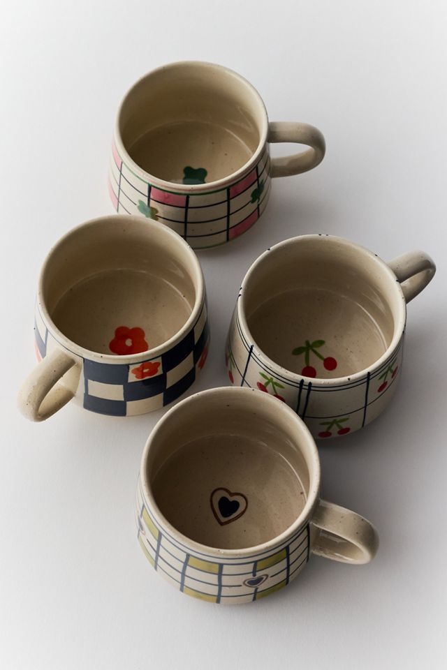 Painted Icon 12 oz Ceramic Mug Set #1