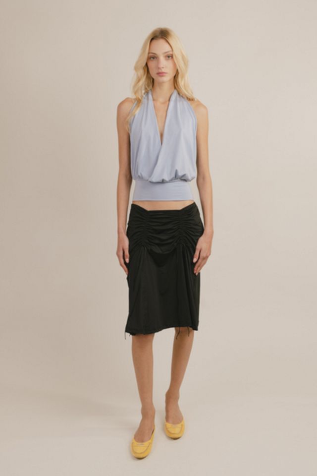 Mpaz Studio Rosalie Ruched Midi Skirt #1