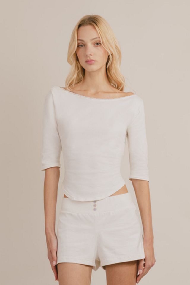 Mpaz Studio Colette 3/4 Sleeve Boat Neck Top #1