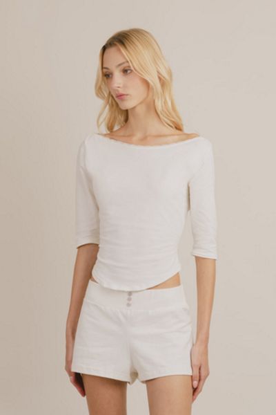 Mpaz Studio Colette 3/4 Sleeve Boat Neck Top