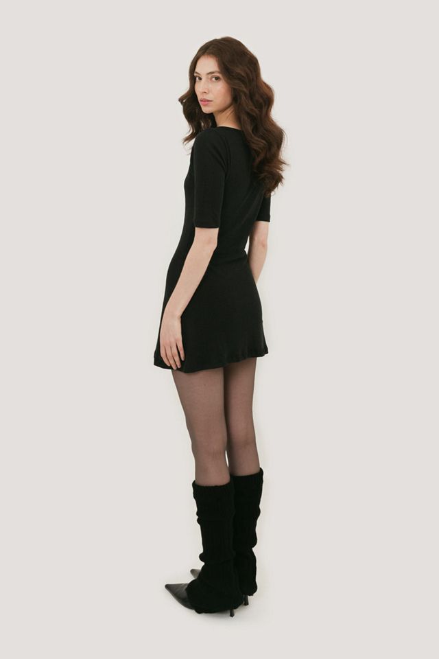 Mpaz Studio Camille Keyhole 3/4 Sleeve Mini Dress #2