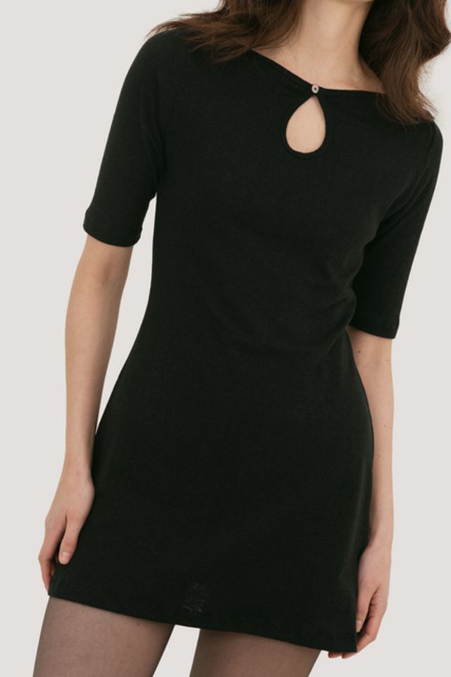 Mpaz Studio Camille Keyhole 3/4 Sleeve Mini Dress #3