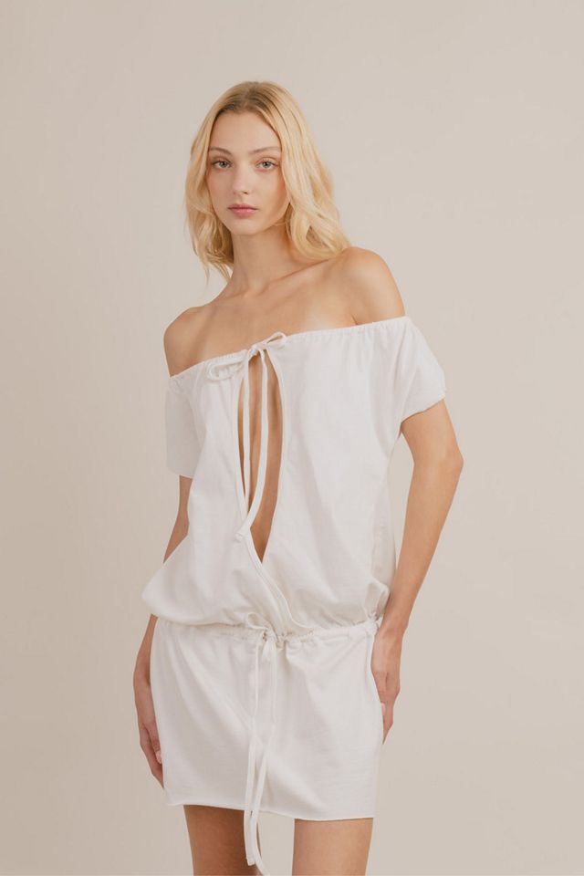 Mpaz Studio Bardot Keyhole Mini Dress #2