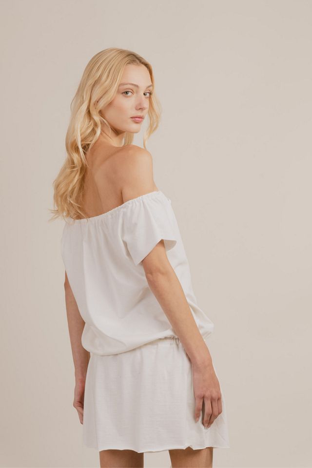 Mpaz Studio Bardot Keyhole Mini Dress #3