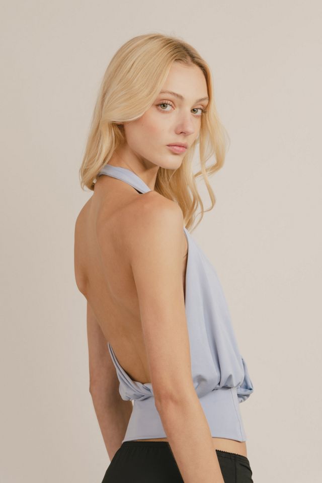 Mpaz Studio Luna Plunge Halter Top #3