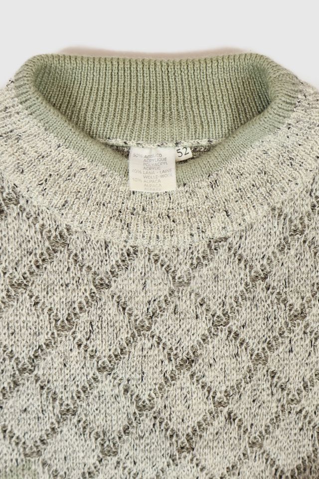Vintage Diamond Pattern Knit Sweater #3