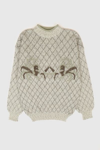 Vintage Diamond Pattern Knit Sweater