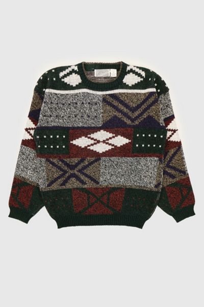 Vintage Geo Pattern Sweater