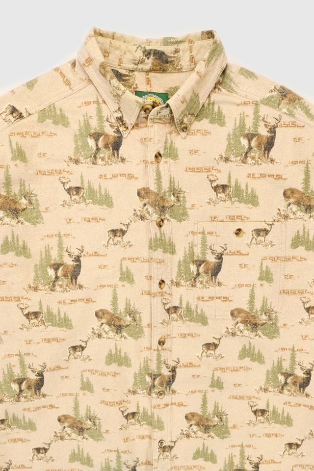 Vintage Buck Pattern Flannel Shirt #3