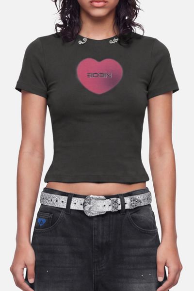 Aelfric Eden Heart Rhinestone Baby Tee