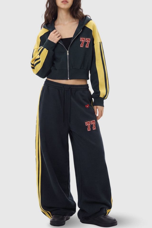 Aelfric Eden Cropped Color Block Zip Up Hoodie #1
