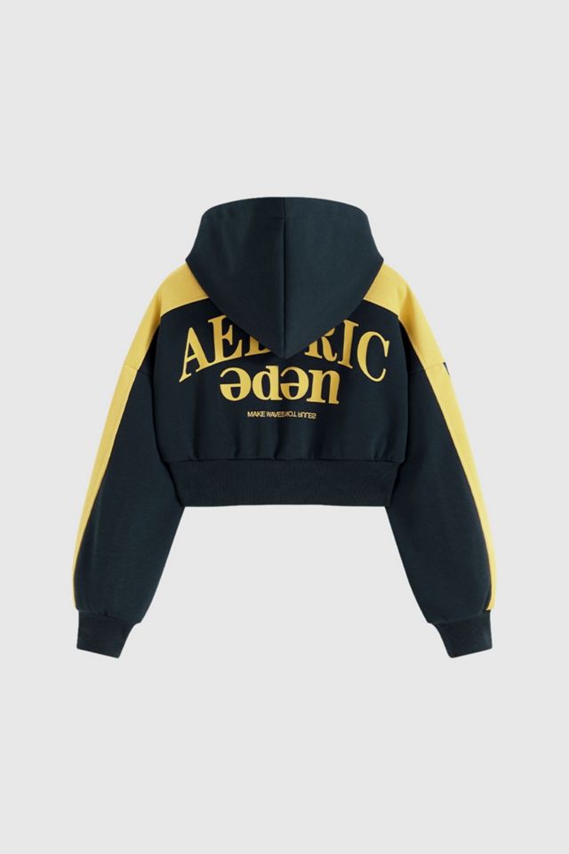 Aelfric Eden Cropped Color Block Zip Up Hoodie #4