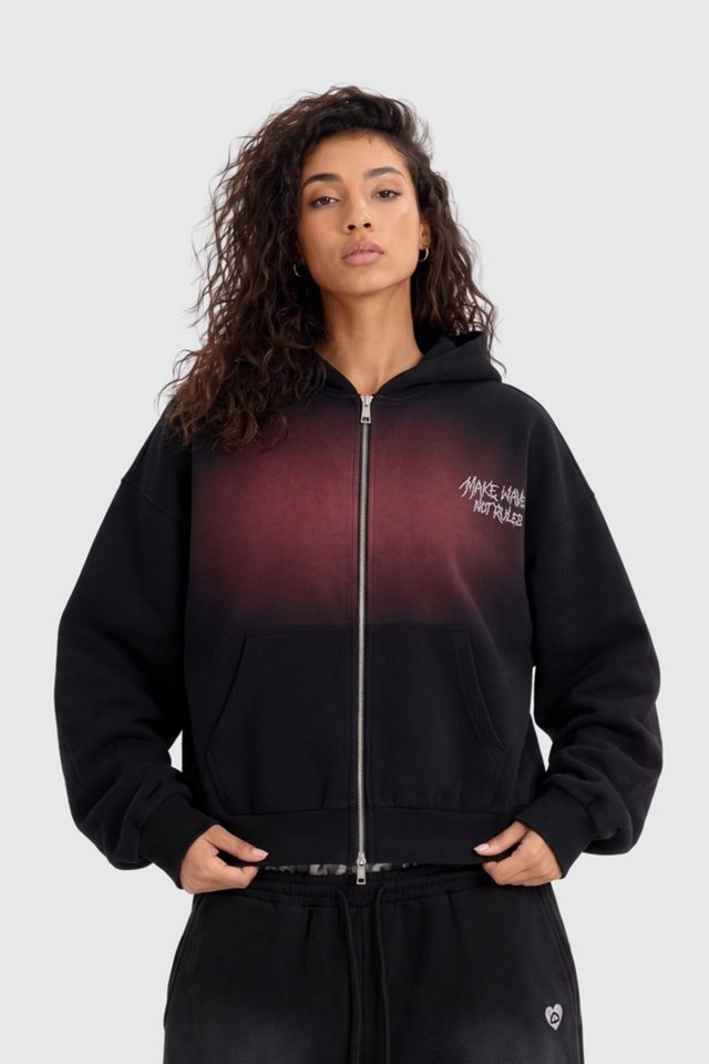 Aelfric Eden Boxy Rhinestone Zip Up Hoodie #1