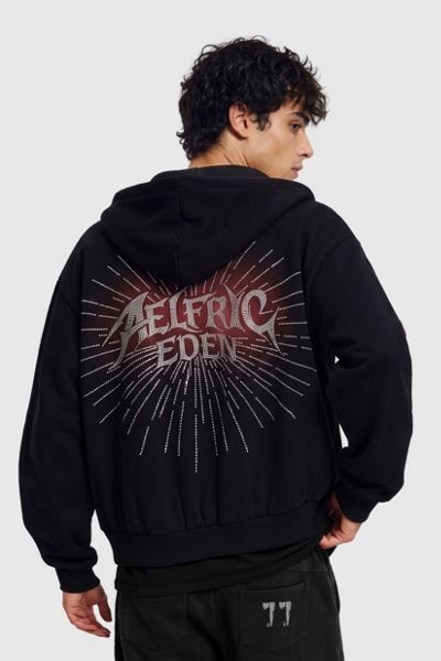 Aelfric Eden Boxy Rhinestone Zip Up Hoodie